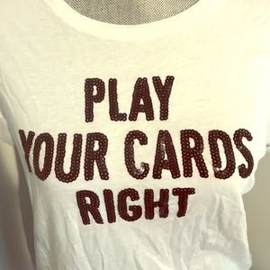 Kate spade Play your cards right graphic T